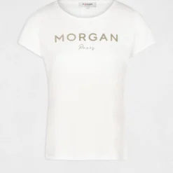 T-shirt Manches Courtes à Inscription Ecru Femme 8 T-shirt Manches Courtes à Inscription Ecru Femme -Morgandetoi Boutique t shirt manches courtes a inscription ecru femme vue3 32536300887620201