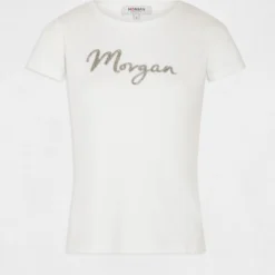 T-shirt Manches Courtes à Inscription Ecru Femme 8 T-shirt Manches Courtes à Inscription Ecru Femme -Morgandetoi Boutique t shirt manches courtes a inscription ecru femme vue3 32536300931030201