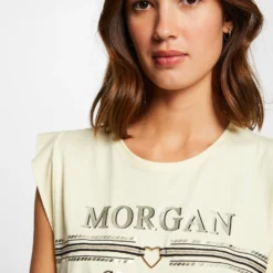 T-shirt Manches Courtes à Inscription Jaune Paille Femme 9 T-shirt Manches Courtes à Inscription Jaune Paille Femme -Morgandetoi Boutique t shirt manches courtes a inscription jaune paille femme vue4 32536300883890402