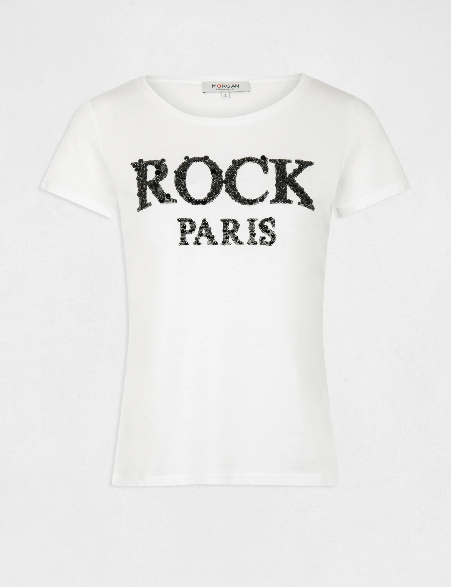 T-shirt Manches Courtes à Inscription Noir Femme 4 T-shirt Manches Courtes à Inscription Noir Femme – Image 4