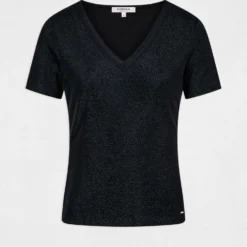 T-shirt Manches Courtes Avec Col En V Marine Femme 8 T-shirt Manches Courtes Avec Col En V Marine Femme -Morgandetoi Boutique t shirt manches courtes avec col en v marine femme vue3 32536300868200301