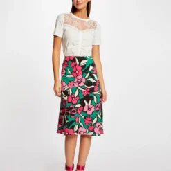 T-shirt Manches Courtes Avec Dentelle Ecru Femme 7 T-shirt Manches Courtes Avec Dentelle Ecru Femme -Morgandetoi Boutique t shirt manches courtes avec dentelle ecru femme vue5 32536300928590201