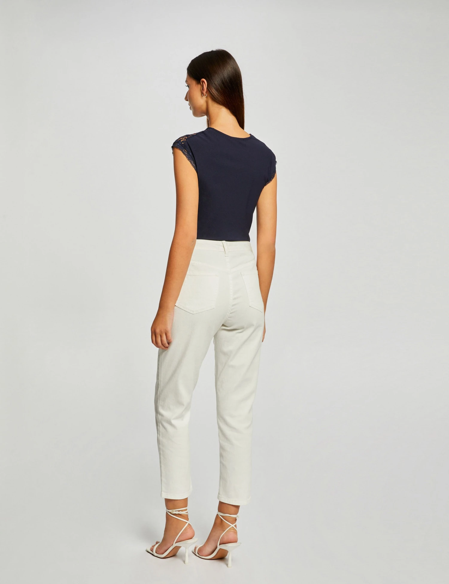 T-shirt Manches Courtes Avec Noeud Marine Femme 2 T-shirt Manches Courtes Avec Noeud Marine Femme – Image 2