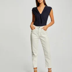 T-shirt Manches Courtes Avec Noeud Marine Femme 7 T-shirt Manches Courtes Avec Noeud Marine Femme -Morgandetoi Boutique t shirt manches courtes avec noeud marine femme vue5 32536300954640301