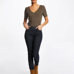 T-shirt Manches Courtes Avec Ornements Vert Kaki Femme 7 T-shirt Manches Courtes Avec Ornements Vert Kaki Femme -Morgandetoi Boutique t shirt manches courtes avec ornements vert kaki femme vue5 32536300929520715