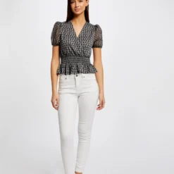 T-shirt Manches Courtes Ballons Imprimé Multico Femme -Morgandetoi Boutique t shirt manches courtes ballons imprime multico femme vue5 32536300958860900