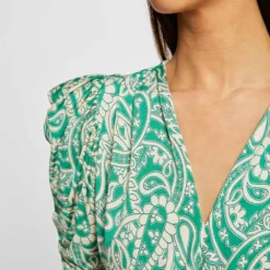 T-shirt Manches Courtes Froncé Imprimé Multico Femme 9 T-shirt Manches Courtes Froncé Imprimé Multico Femme -Morgandetoi Boutique t shirt manches courtes fronce imprime multico femme vue4 32536300967430900