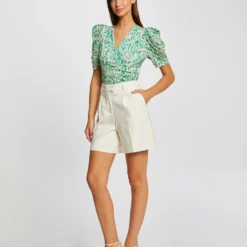 T-shirt Manches Courtes Froncé Imprimé Multico Femme 7 T-shirt Manches Courtes Froncé Imprimé Multico Femme -Morgandetoi Boutique t shirt manches courtes fronce imprime multico femme vue5 32536300967430900