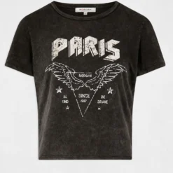 T-shirt Manches Courtes Gris Moyen Femme -Morgandetoi Boutique t shirt manches courtes gris moyen femme vue3 32536300929580102