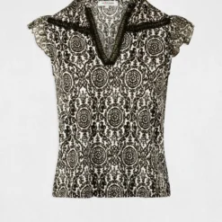 T-shirt Manches Courtes Imprimé Foulard Multico Femme 8 T-shirt Manches Courtes Imprimé Foulard Multico Femme -Morgandetoi Boutique t shirt manches courtes imprime foulard multico femme vue3 32536300954560900