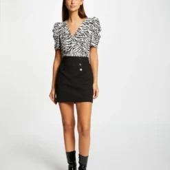 T-shirt Manches Courtes Imprimé Zèbre Multico Femme 7 T-shirt Manches Courtes Imprimé Zèbre Multico Femme -Morgandetoi Boutique t shirt manches courtes imprime zebre multico femme vue5 32536300962670900