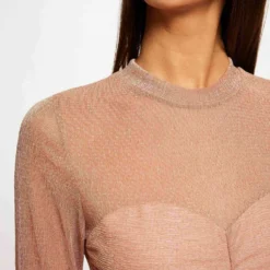 T-shirt Manches Longues à Fronces Vieux Rose Femme 9 T-shirt Manches Longues à Fronces Vieux Rose Femme -Morgandetoi Boutique t shirt manches longues a fronces vieux rose femme vue4 32536300945990507