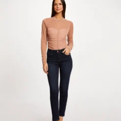 T-shirt Manches Longues à Fronces Vieux Rose Femme 7 T-shirt Manches Longues à Fronces Vieux Rose Femme -Morgandetoi Boutique t shirt manches longues a fronces vieux rose femme vue5 32536300945990507