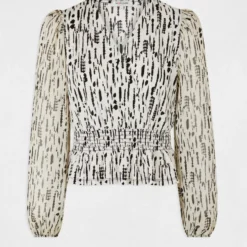 T-shirt Manches Longues Imprimé Abstrait Multico Femme -Morgandetoi Boutique t shirt manches longues imprime abstrait multico femme vue3 32536300947090900