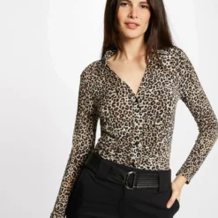 T-shirt Manches Longues Imprimé Multico Femme