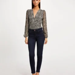 T-shirt Manches Longues Imprimé Multico Femme -Morgandetoi Boutique t shirt manches longues imprime multico femme vue5 32536300947110900